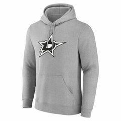 Dallas Stars Big & Tall Personalized Name & Number Monochrome Pullover Hoodie - Gray | NHL Clearance