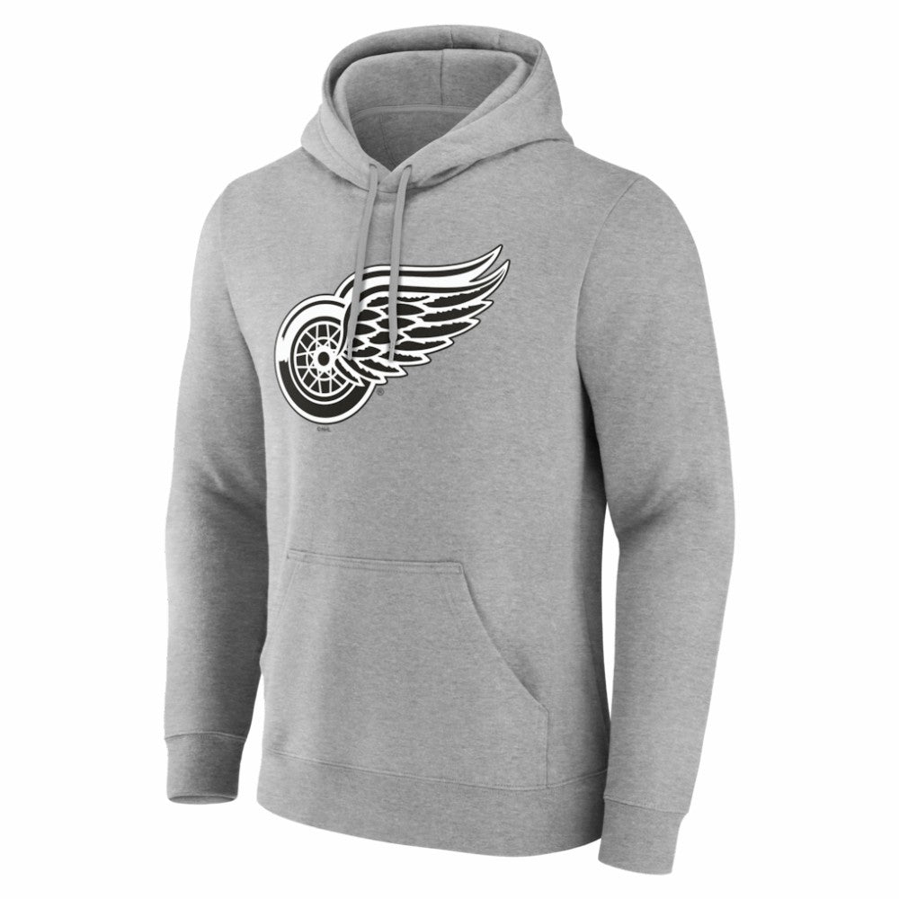 Detroit Red Wings Big & Tall Personalized Name & Number Monochrome Pullover Hoodie - Gray | NHL near me
