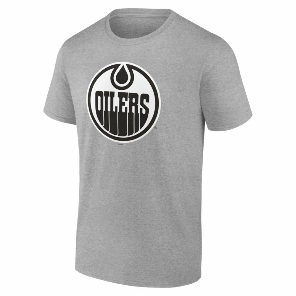 Edmonton Oilers Big & Tall Personalized Name & Number Monochrome T-Shirt - Gray | NHL discount