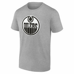 Edmonton Oilers Big & Tall Personalized Name & Number Monochrome T-Shirt - Gray | NHL discount