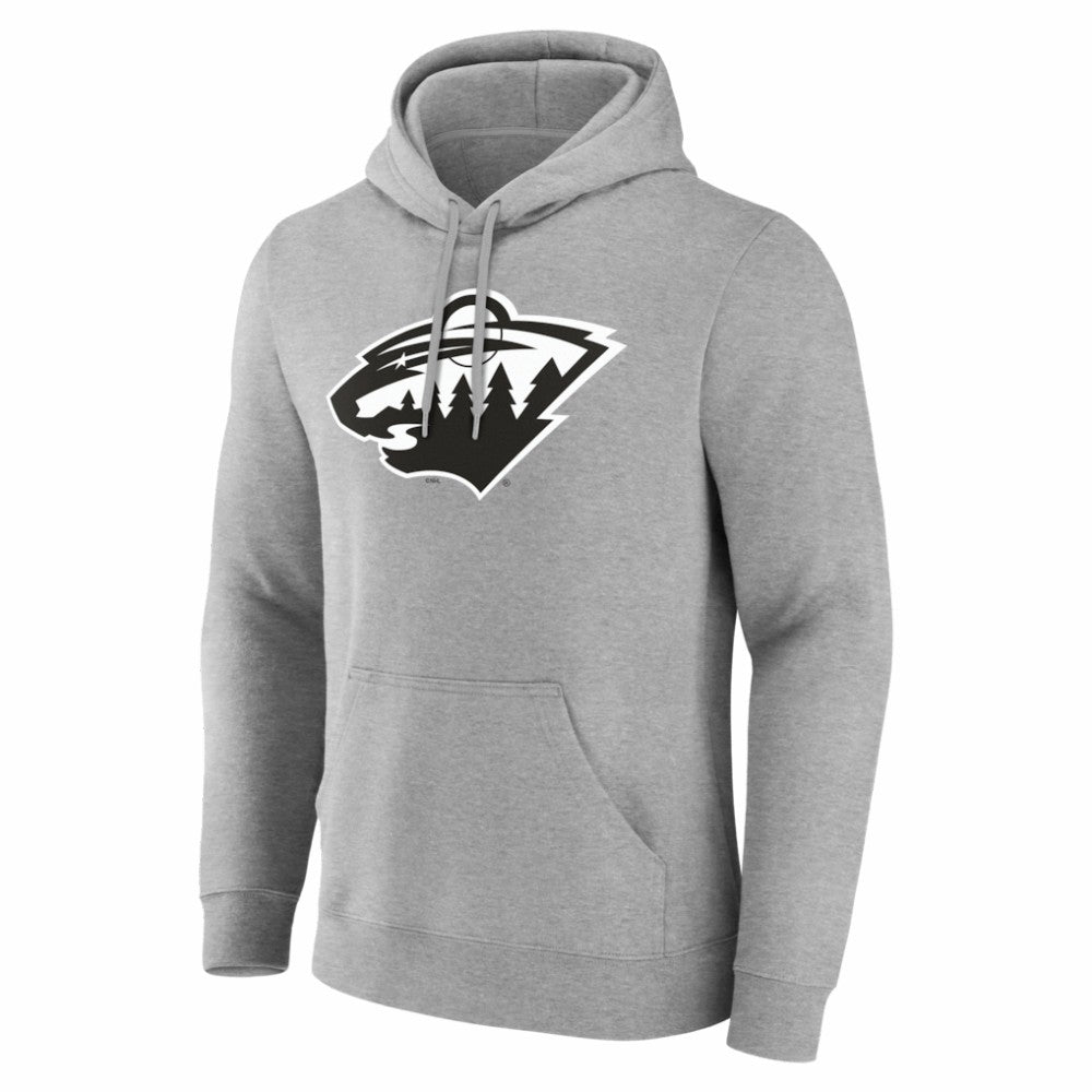 Minnesota Wild Big & Tall Personalized Name & Number Monochrome Pullover Hoodie - Gray | NHL on sale