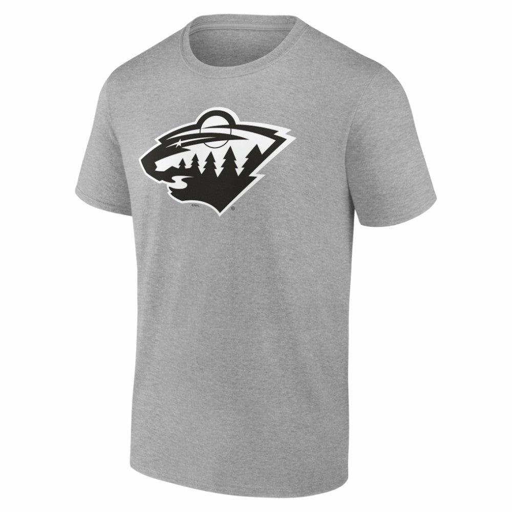 Minnesota Wild Big & Tall Personalized Name & Number Monochrome T-Shirt - Gray | NHL Lifestyle