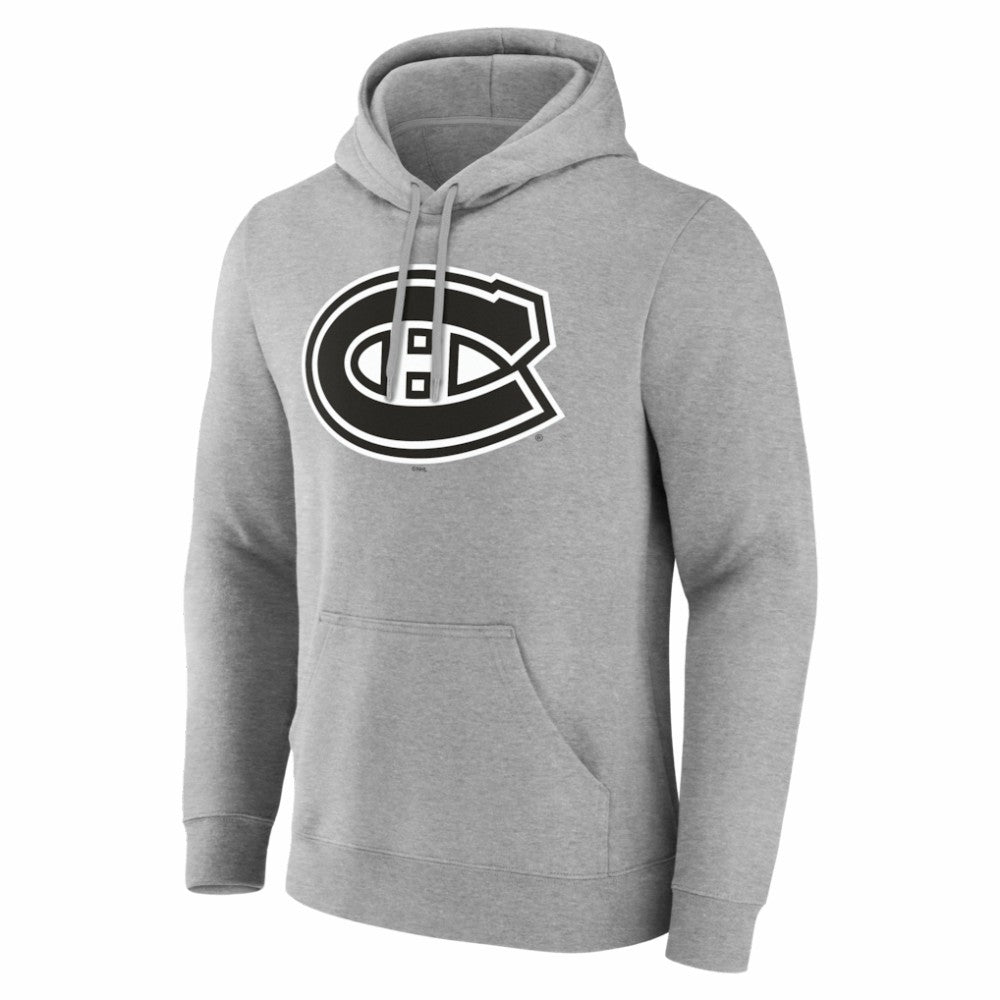 Montreal Canadiens Big & Tall Personalized Name & Number Monochrome Pullover Hoodie - Gray | NHL online