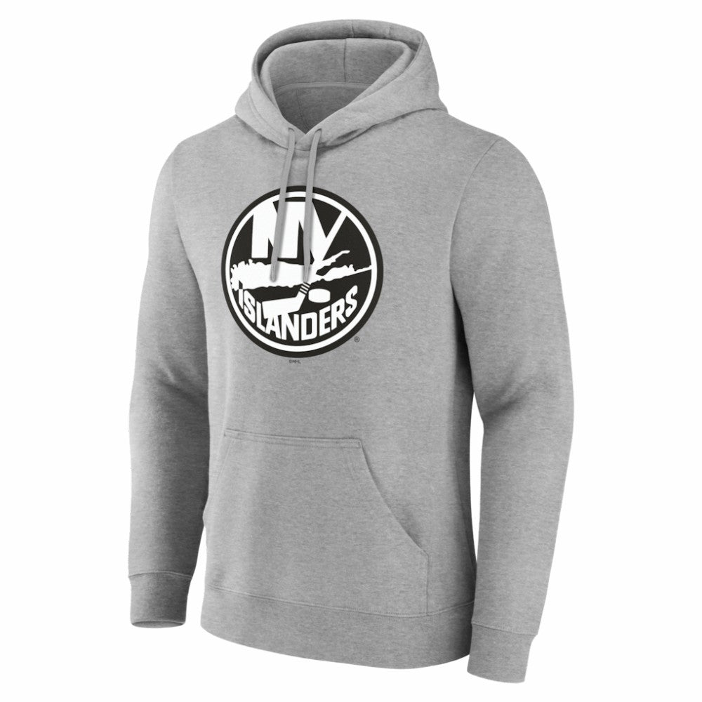 New York Islanders Big & Tall Personalized Name & Number Monochrome Pullover Hoodie - Gray | NHL sale