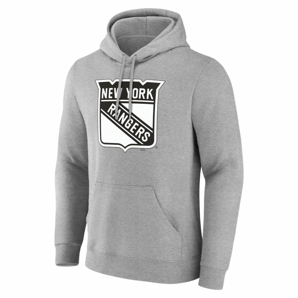 New York Rangers Big & Tall Personalized Name & Number Monochrome Pullover Hoodie - Gray | NHL online