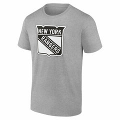 New York Rangers Big & Tall Personalized Name & Number Monochrome T-Shirt - Gray | NHL Lifestyle