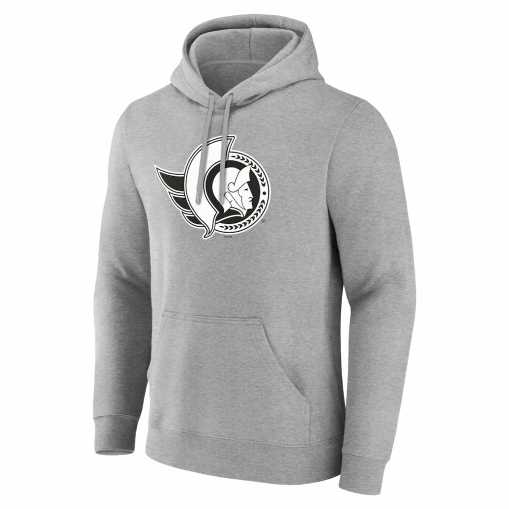 Ottawa Senators Big & Tall Personalized Name & Number Monochrome Pullover Hoodie - Gray | NHL on sale