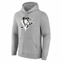 Pittsburgh Penguins Big & Tall Personalized Name & Number Monochrome Pullover Hoodie - Gray | NHL on sale