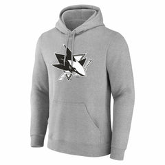 San Jose Sharks Big & Tall Personalized Name & Number Monochrome Pullover Hoodie - Gray | NHL online