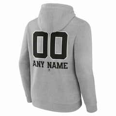 Seattle Kraken Big & Tall Personalized Name & Number Monochrome Pullover Hoodie - Gray | NHL near me