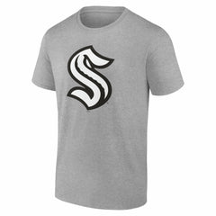 Seattle Kraken Big & Tall Personalized Name & Number Monochrome T-Shirt - Gray | NHL sale