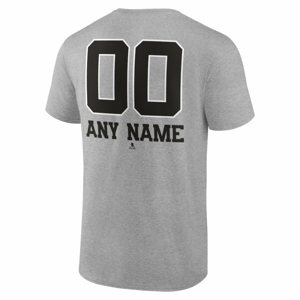 Tampa Bay Lightning Big & Tall Personalized Name & Number Monochrome T-Shirt - Gray | NHL Clearance