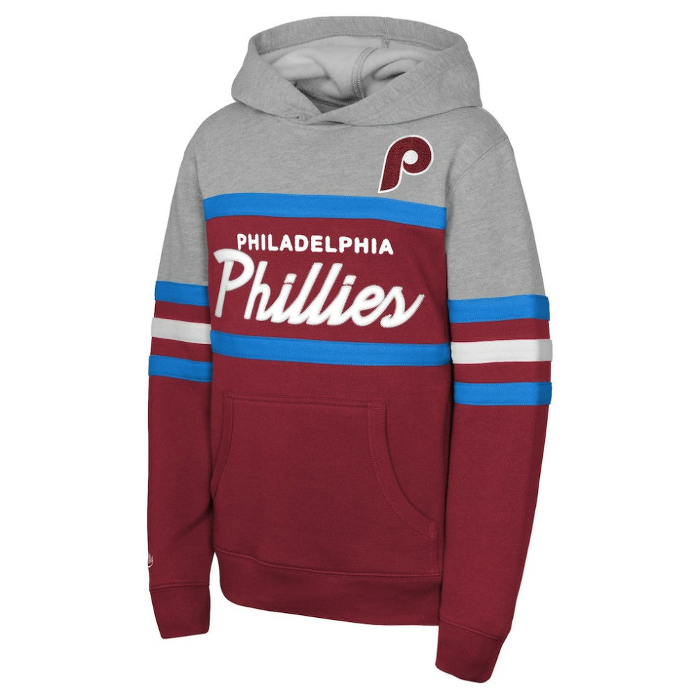 Philadelphia Phillies Mitchell & Ness Youth Cooperstown Head Coach Pullover Hoodie Sale