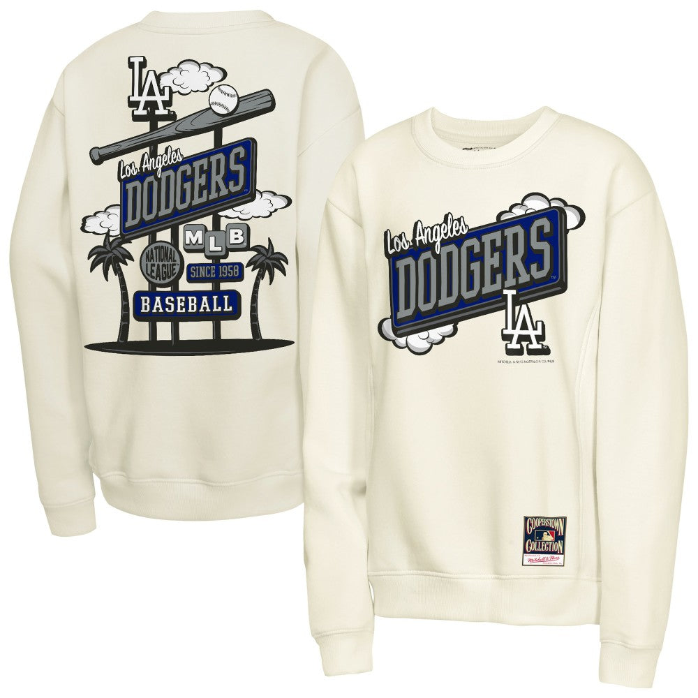 Los Angeles Dodgers Mitchell & Ness Youth Retro Billboard Sweatshirt Discount