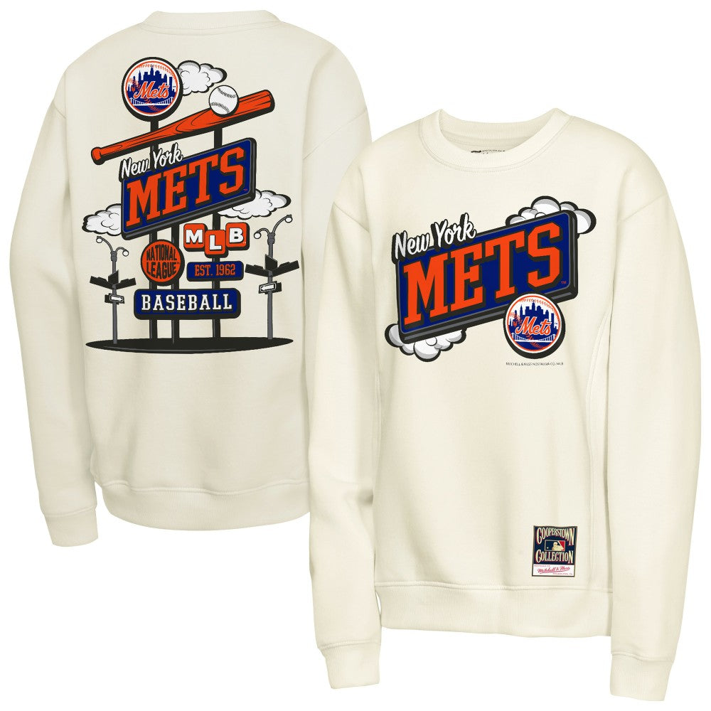 New York Mets Mitchell & Ness Youth Retro Billboard Sweatshirt Online
