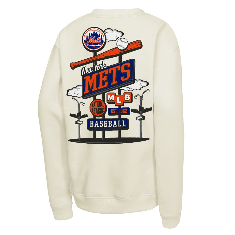 New York Mets Mitchell & Ness Youth Retro Billboard Sweatshirt Online