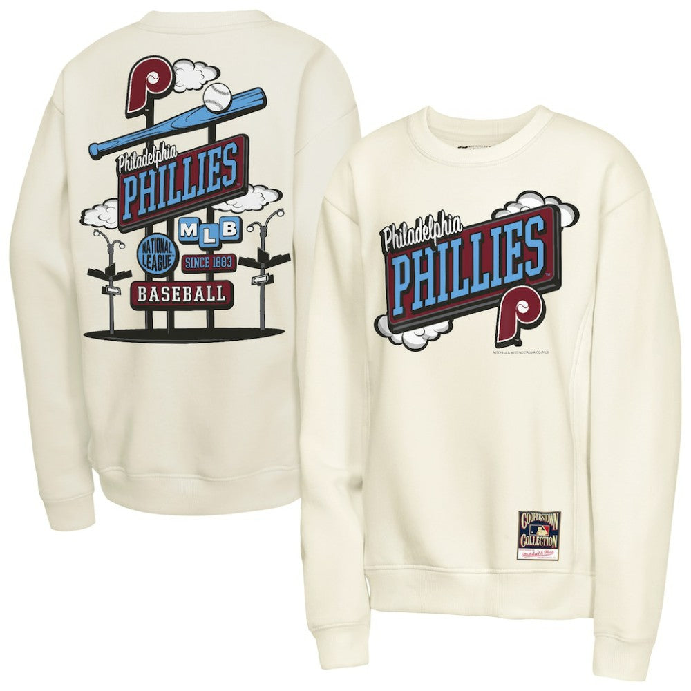 Philadelphia Phillies Mitchell & Ness Youth Retro Billboard Sweatshirt Discount
