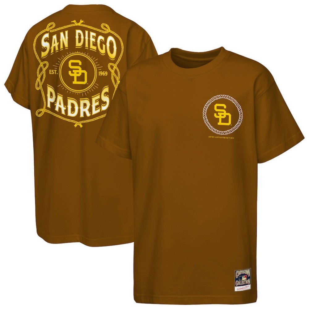 San Diego Padres Mitchell & Ness Youth Cooperstown Rodeo Rope T-Shirt Outlet