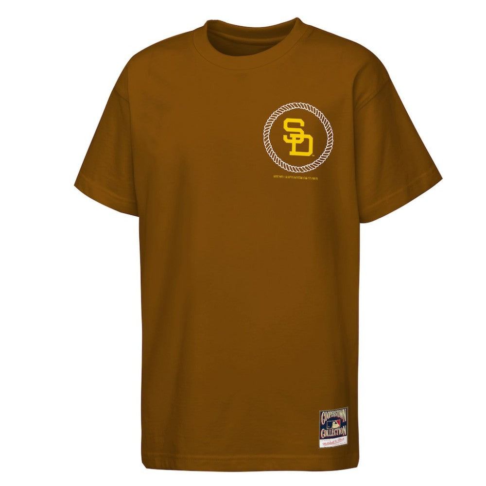 San Diego Padres Mitchell & Ness Youth Cooperstown Rodeo Rope T-Shirt Outlet