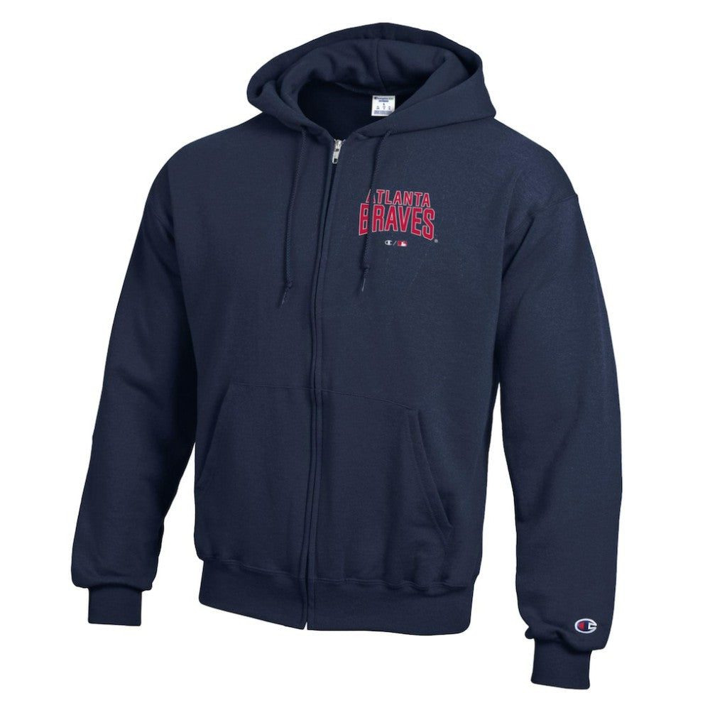 Atlanta Braves Champion Eco Powerblend Full-Zip Hoodie Discount