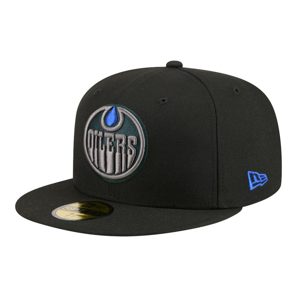 Edmonton Oilers New Era Color Pop 59FIFTY Fitted Hat - Black | New Era online