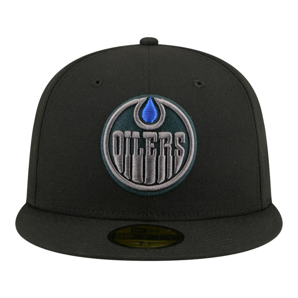 Edmonton Oilers New Era Color Pop 59FIFTY Fitted Hat - Black | New Era online