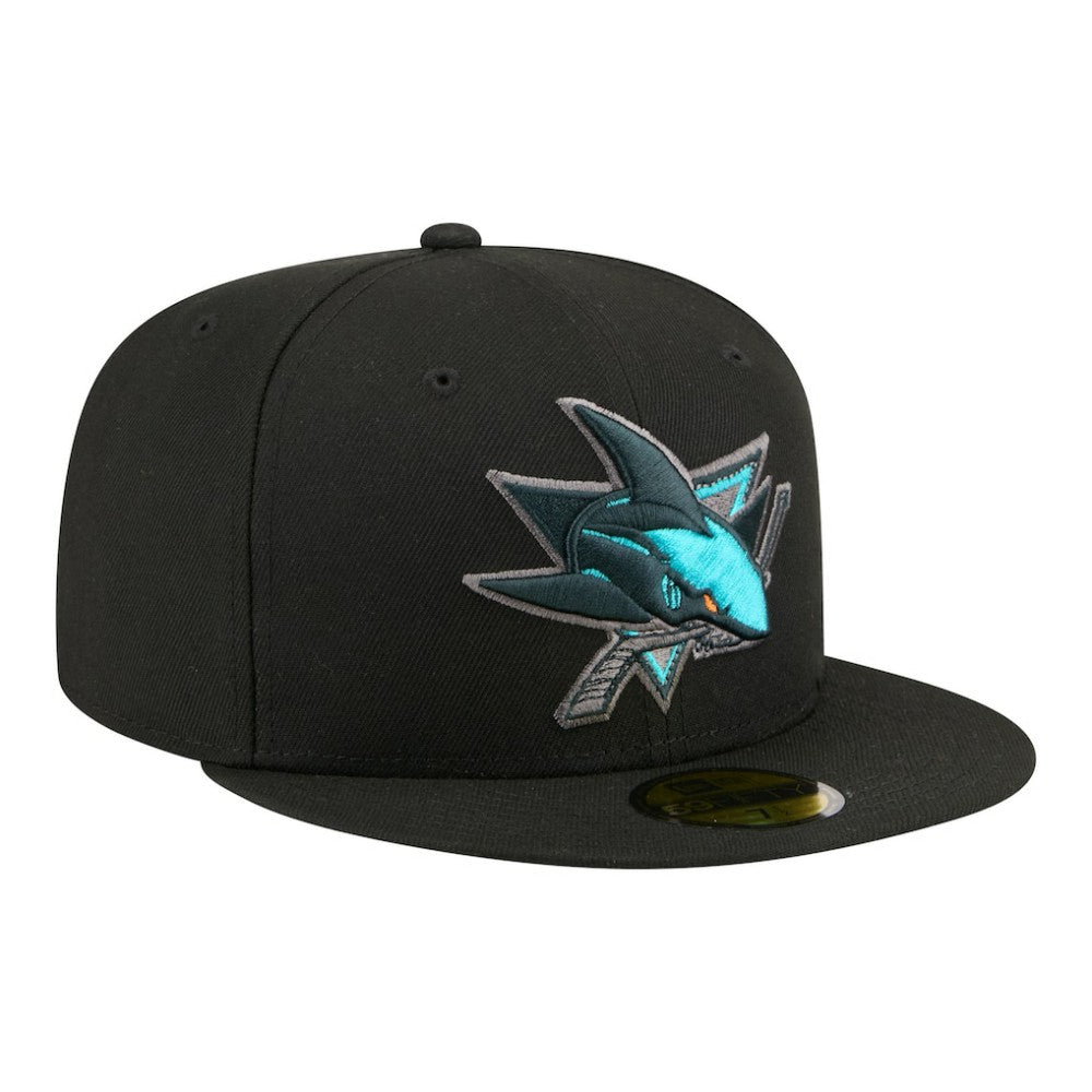San Jose Sharks New Era Color Pop 59FIFTY Fitted Hat - Black | New Era sale