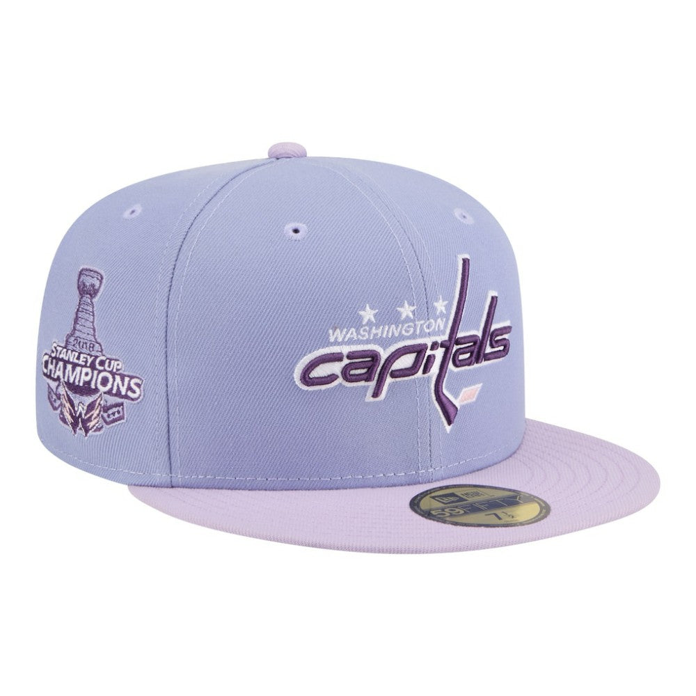 Washington Capitals New Era Lavender Bloom 59FIFTY Fitted Hat - Purple/Light Purple | New Era on sale