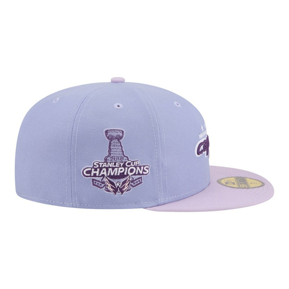 Washington Capitals New Era Lavender Bloom 59FIFTY Fitted Hat - Purple/Light Purple | New Era on sale