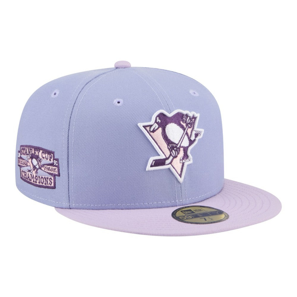 Pittsburgh Penguins New Era Lavender Bloom 59FIFTY Fitted Hat - Light Purple/Purple | New Era on sale