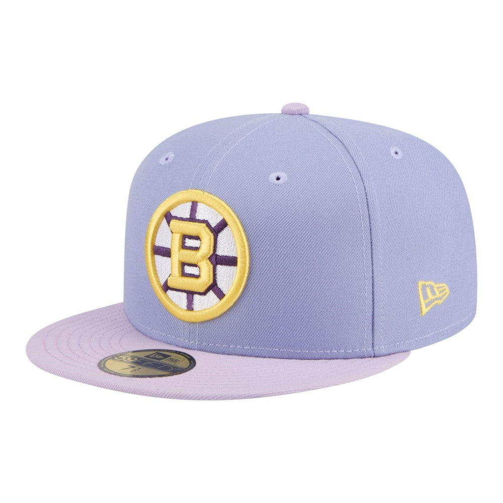 Boston Bruins New Era Lavender Bloom 59FIFTY Fitted Hat - Light Purple/Purple | New Era online