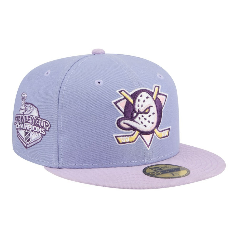Anaheim Ducks New Era Lavender Bloom 59FIFTY Fitted Hat - Light Purple/Purple | New Era on sale