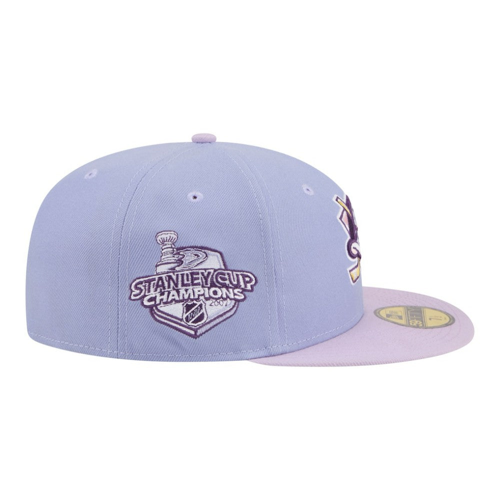 Anaheim Ducks New Era Lavender Bloom 59FIFTY Fitted Hat - Light Purple/Purple | New Era on sale