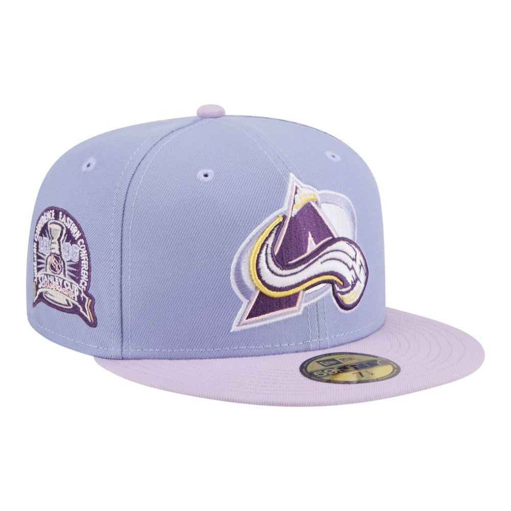 Colorado Avalanche New Era Lavender Bloom 59FIFTY Fitted Hat - Light Purple/Purple | New Era near me