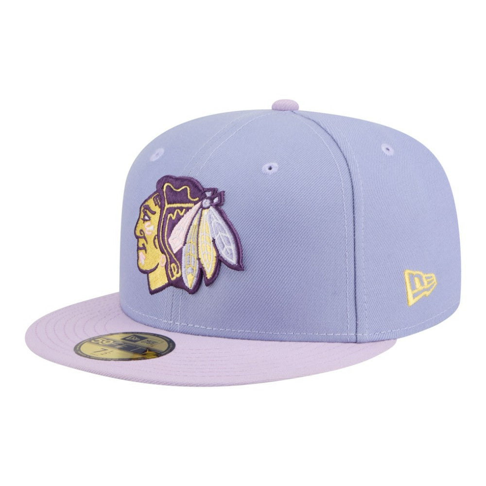 Chicago Blackhawks New Era Lavender Bloom 59FIFTY Fitted Hat - Light Purple/Purple | New Era online