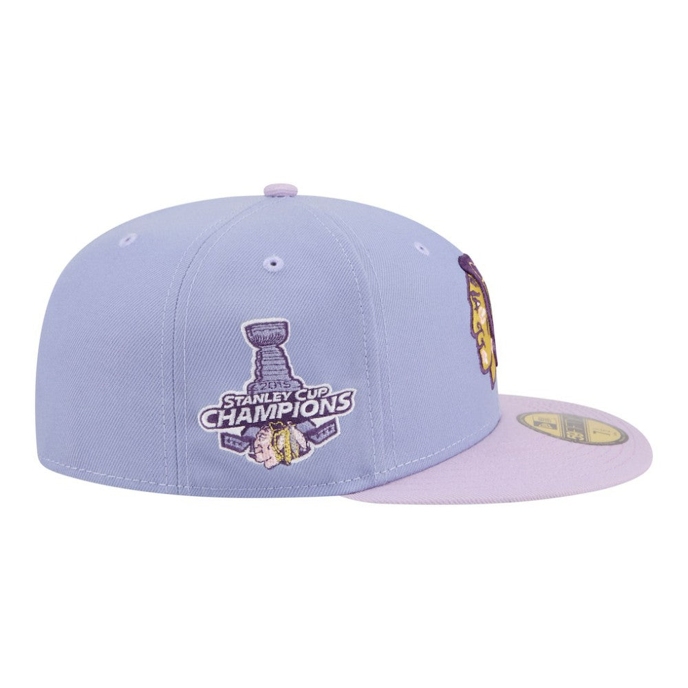 Chicago Blackhawks New Era Lavender Bloom 59FIFTY Fitted Hat - Light Purple/Purple | New Era online