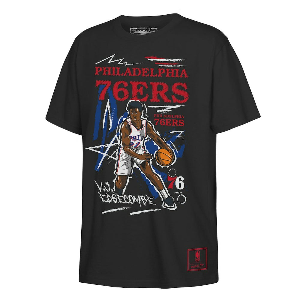 VJ Edgecombe Philadelphia 76ers Outerstuff Youth Chalked Up Player Name & Number T-Shirt Black