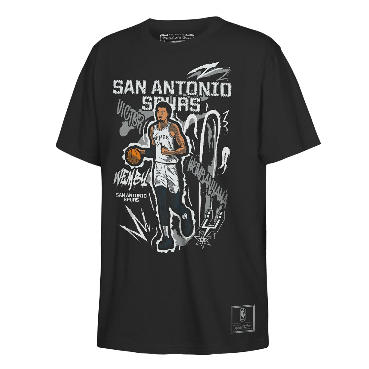 Victor Wembanyama San Antonio Spurs Outerstuff Youth Chalked Up Player Name & Number T-Shirt Black