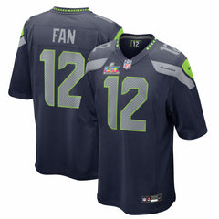 12s Seattle Seahawks Super Bowl LX Patch Game Jersey - College Navy - Nike