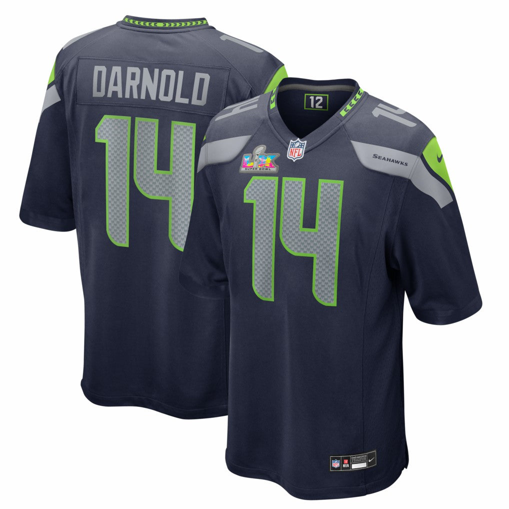Sam Darnold Seattle Seahawks Super Bowl LX Patch Game Jersey - College Navy - Nike