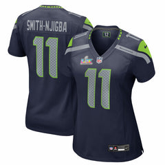 Jaxon Smith-Njigba Seattle Seahawks Women's Super Bowl LX Patch Game Jersey - College Navy - Nike