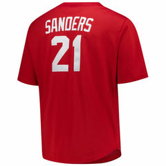 Deion Sanders Cincinnati Reds Mitchell & Ness Big & Tall Cooperstown Mesh Batting Practice Jersey for sale
