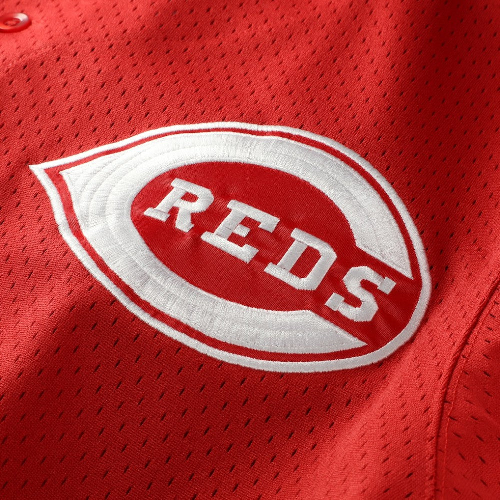 Deion Sanders Cincinnati Reds Mitchell & Ness Big & Tall Cooperstown Mesh Batting Practice Jersey for sale