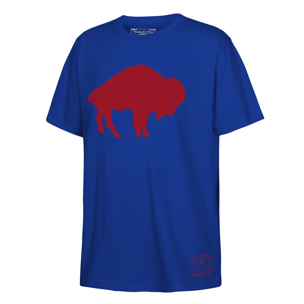 Buffalo Bills Youth Retro Logo T-Shirt - Royal - Mitchell & Ness
