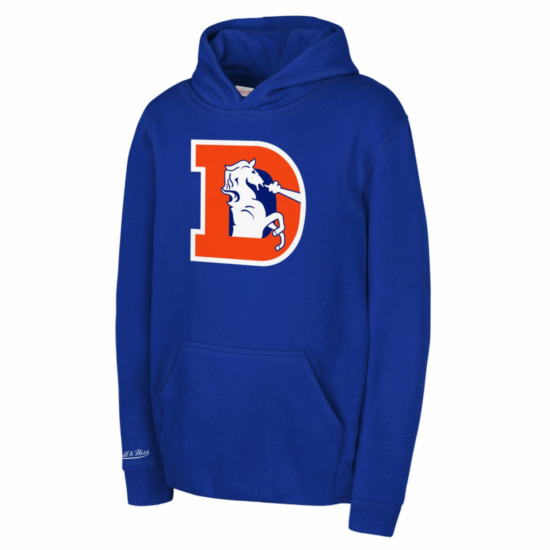 Denver Broncos Youth Retro Logo Hoodie - Royal - Mitchell & Ness