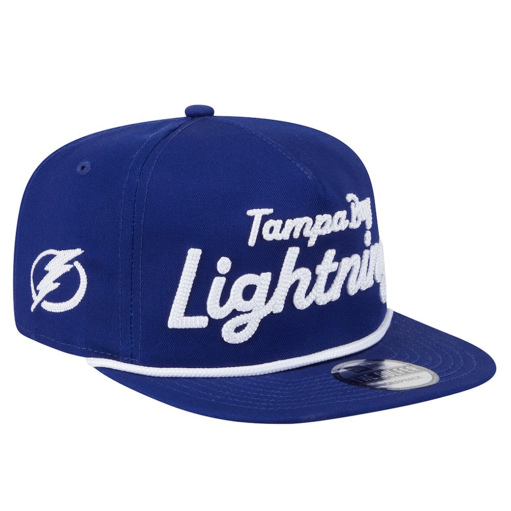 Tampa Bay Lightning New Era Team Text Golfer Adjustable Hat - Blue | New Era sale