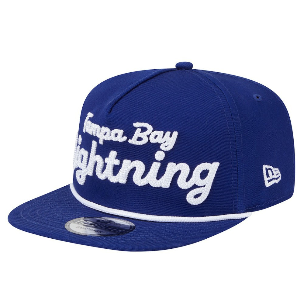 Tampa Bay Lightning New Era Team Text Golfer Adjustable Hat - Blue | New Era sale