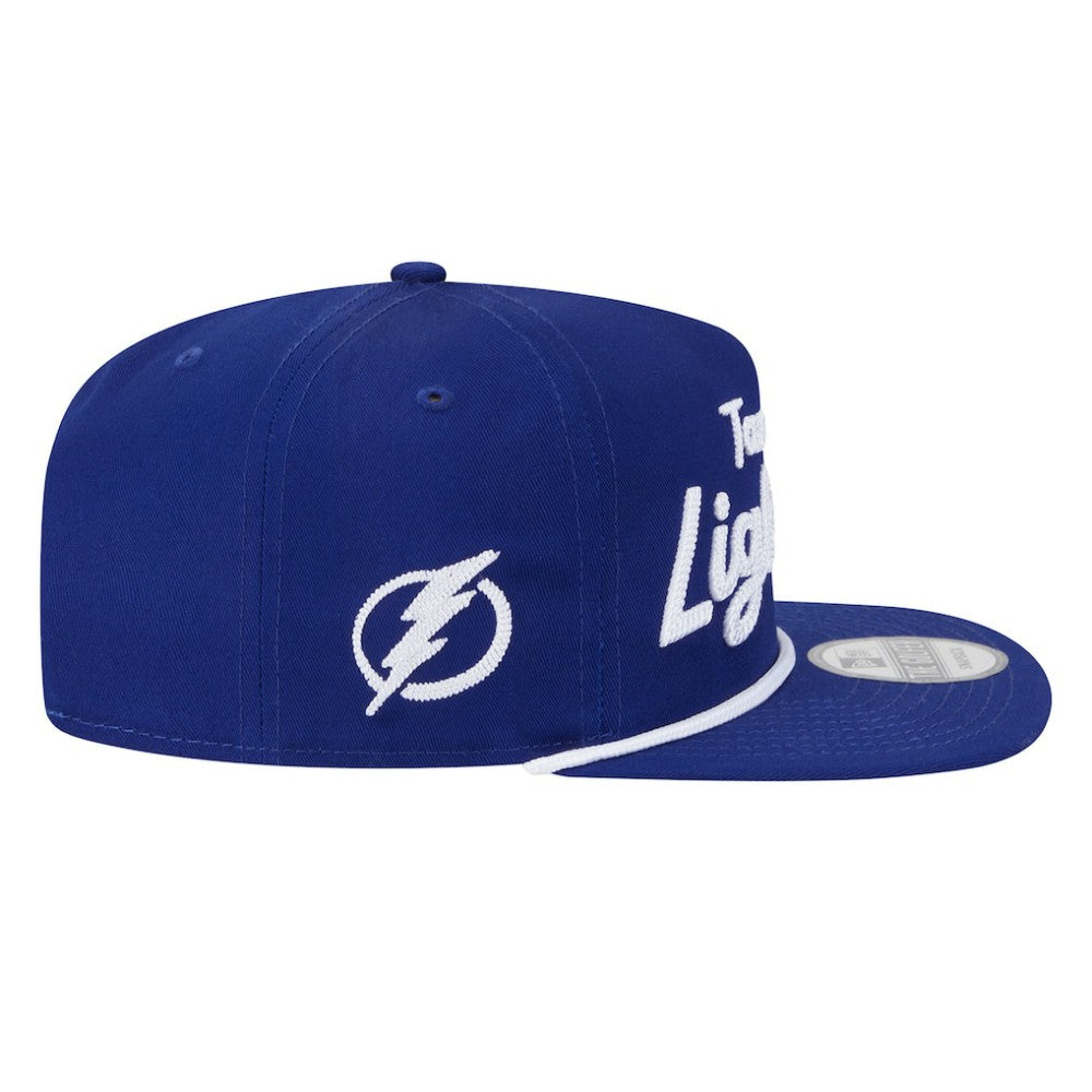 Tampa Bay Lightning New Era Team Text Golfer Adjustable Hat - Blue | New Era sale