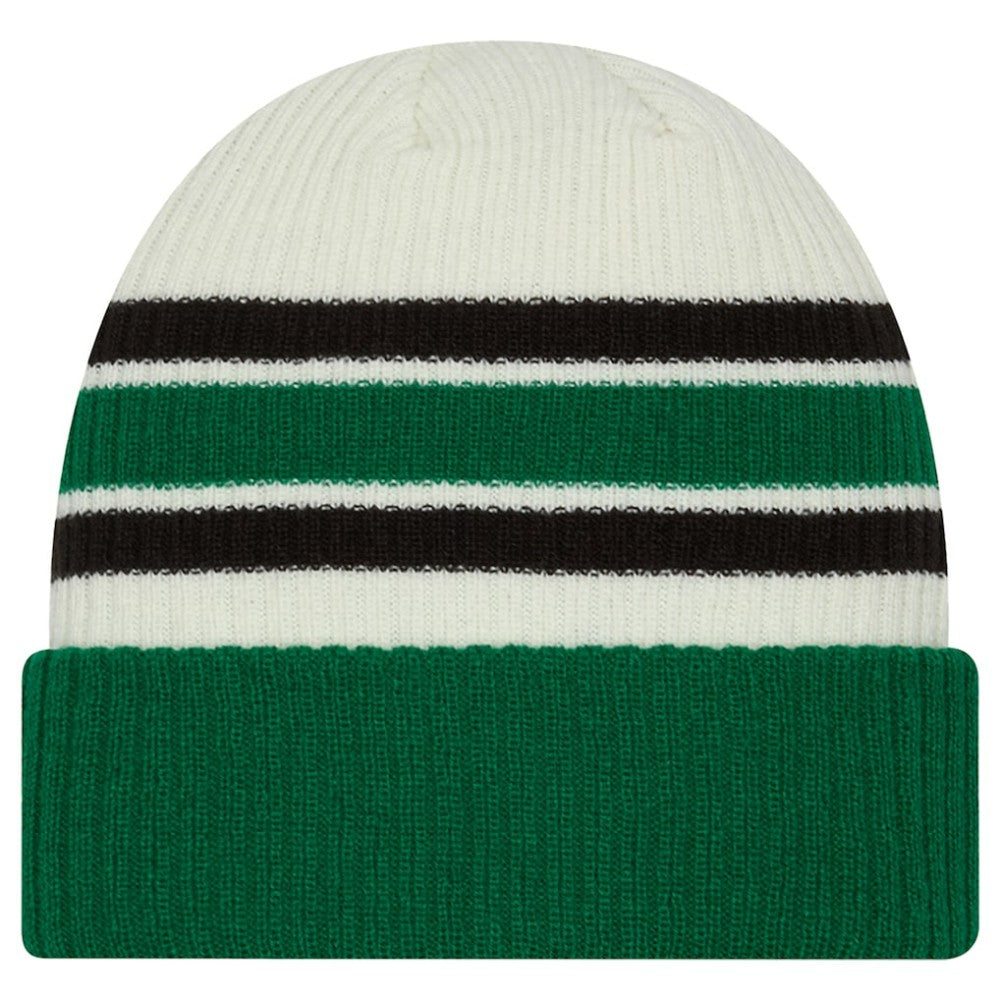Dallas Stars New Era Vintage Cuffed Knit Hat - Cream/Kelly Green | New Era online