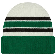 Dallas Stars New Era Vintage Cuffed Knit Hat - Cream/Kelly Green | New Era online